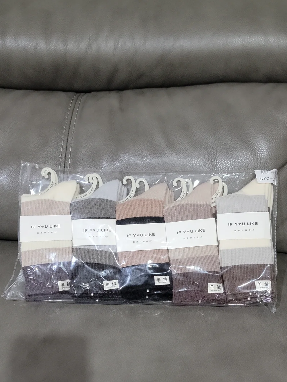 Women's Cashmere Crew Socks - 5 Pack
